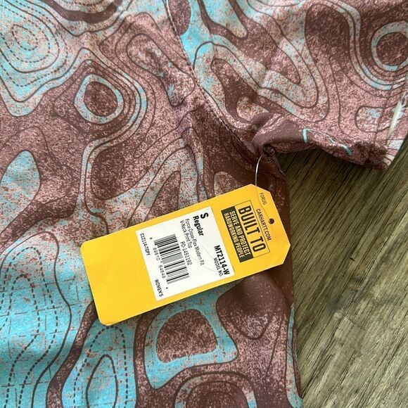 Carhartt Women's Force Cross Flex Modern Fit V Neck Print Scrub Top Topography S - Picture 3 of 3